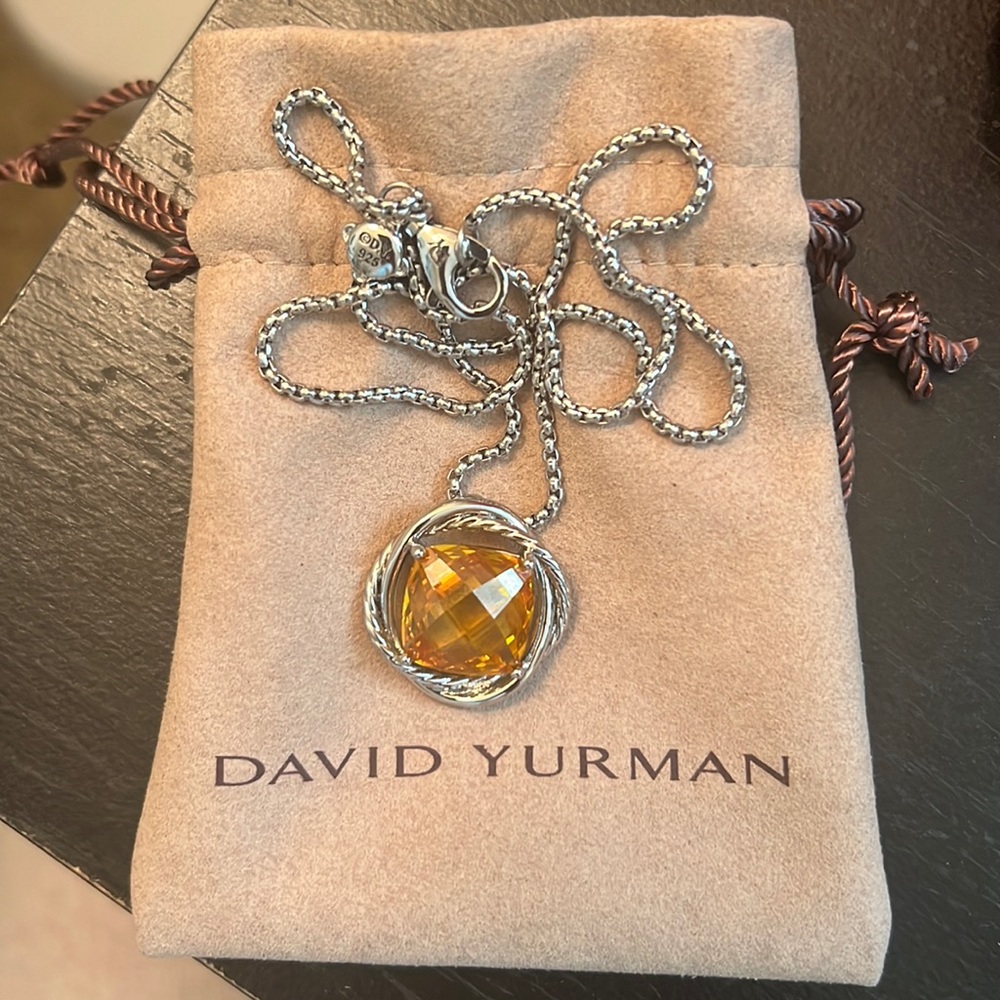 David Yurman Citrine Necklace 18”